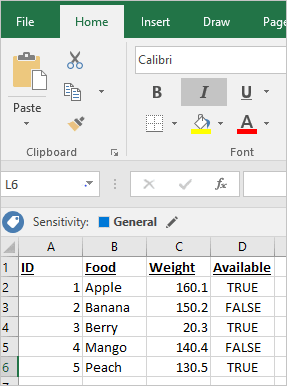 Excel 的屏幕截图。